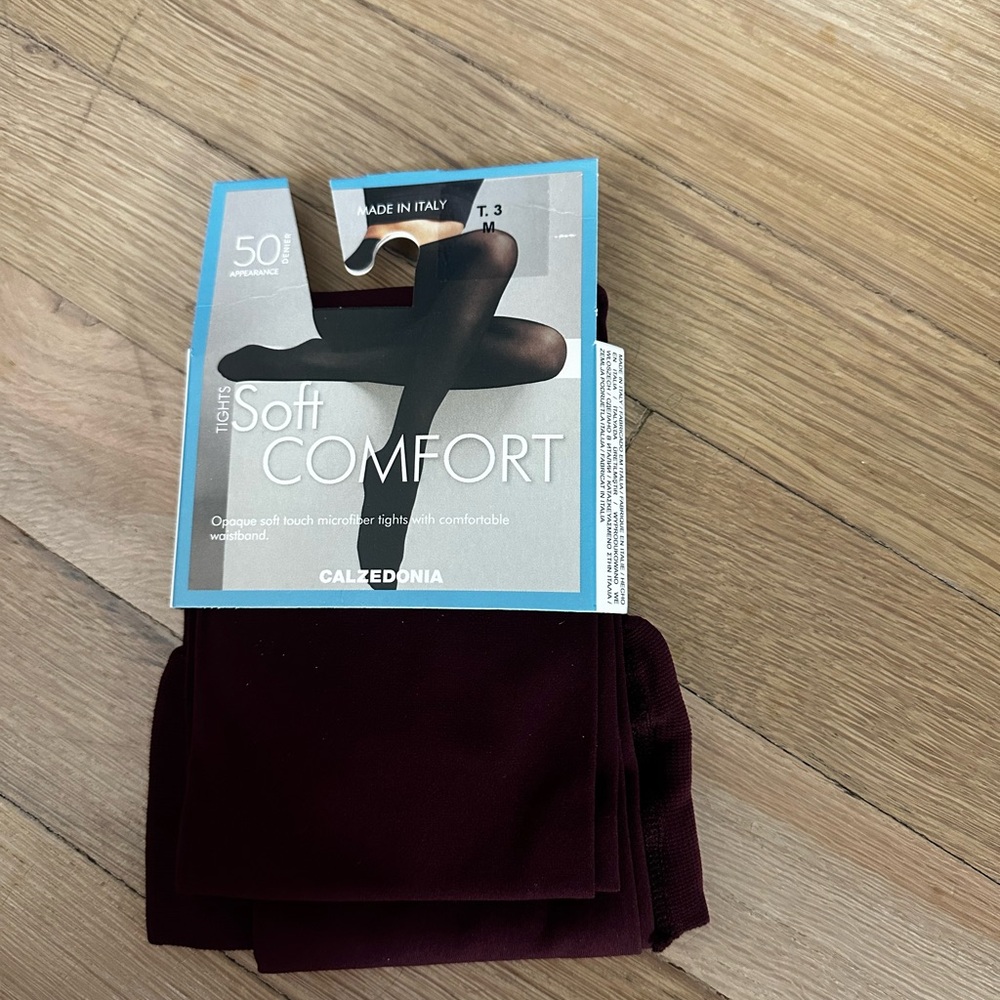 Calzedonia Women's Soft Comfort Tights - Burgundy